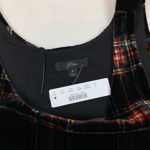 J Crew Stewart Tartan Holiday Plaid Velvet Tank - Picture 3 of 12